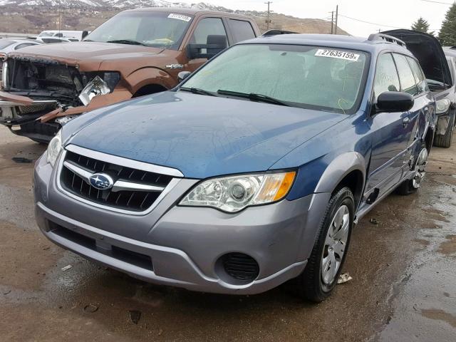 4S4BP60C996330775 - 2009 SUBARU OUTBACK BLUE photo 2