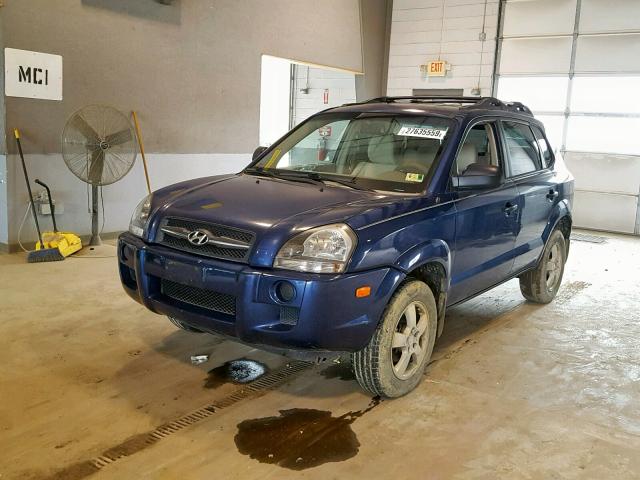 KM8JM12B57U488678 - 2007 HYUNDAI TUCSON GLS BLUE photo 2