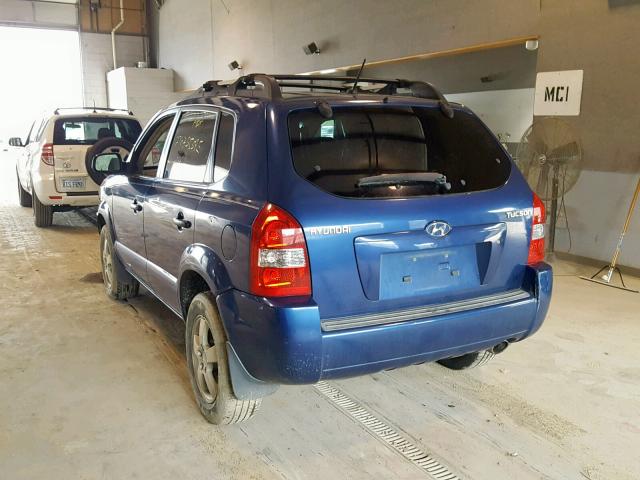 KM8JM12B57U488678 - 2007 HYUNDAI TUCSON GLS BLUE photo 3