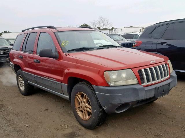 1J4GW48S24C411778 - 2004 JEEP GRAND CHER RED photo 1