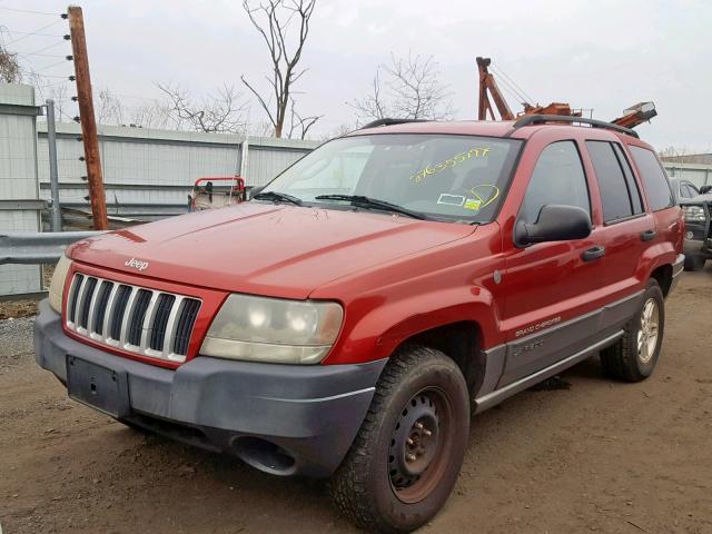 1J4GW48S24C411778 - 2004 JEEP GRAND CHER RED photo 2