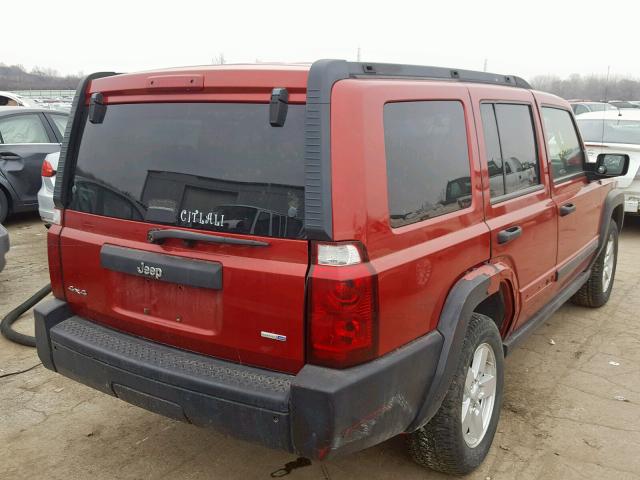 1J8HG48K26C231803 - 2006 JEEP COMMANDER BURGUNDY photo 4