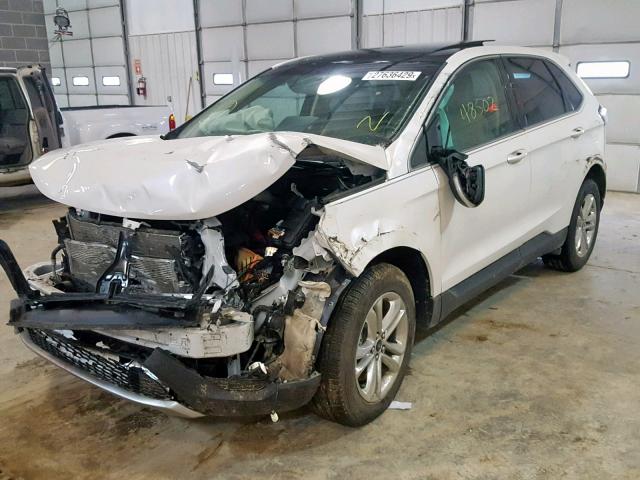 2FMPK4J85GBB04234 - 2016 FORD EDGE SEL WHITE photo 2