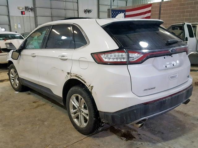 2FMPK4J85GBB04234 - 2016 FORD EDGE SEL WHITE photo 3