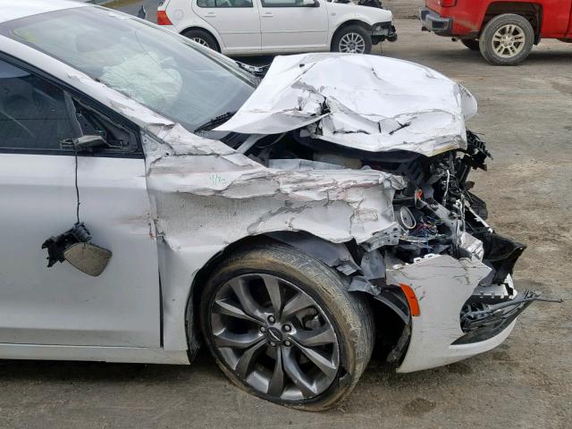 1C3CCCBGXFN617728 - 2015 CHRYSLER 200 S WHITE photo 9