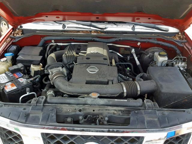 1N6AD0ER5AC429776 - 2010 NISSAN FRONTIER C RED photo 7