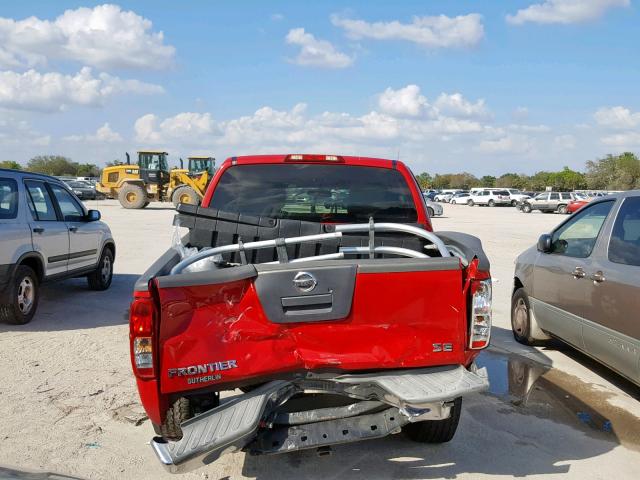 1N6AD0ER5AC429776 - 2010 NISSAN FRONTIER C RED photo 9