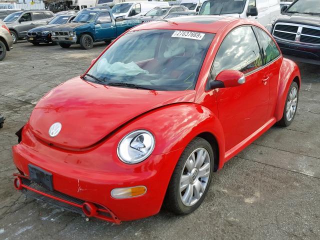 3VWCD21C23M434084 - 2003 VOLKSWAGEN NEW BEETLE RED photo 2