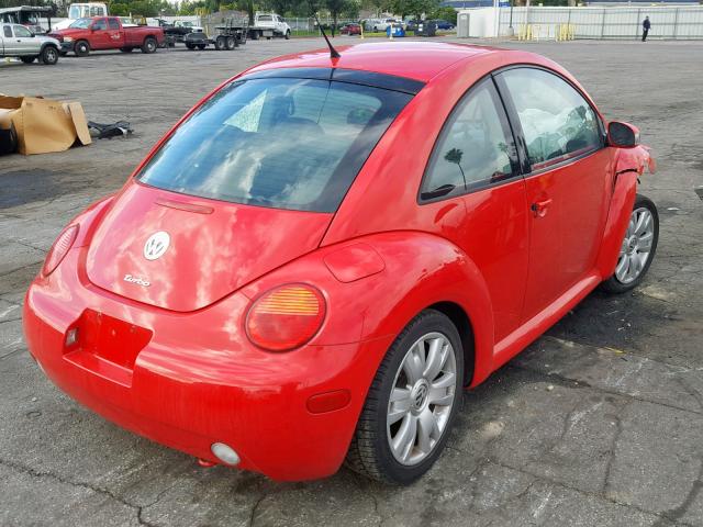 3VWCD21C23M434084 - 2003 VOLKSWAGEN NEW BEETLE RED photo 4