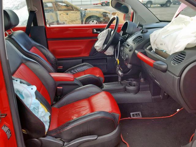 3VWCD21C23M434084 - 2003 VOLKSWAGEN NEW BEETLE RED photo 5