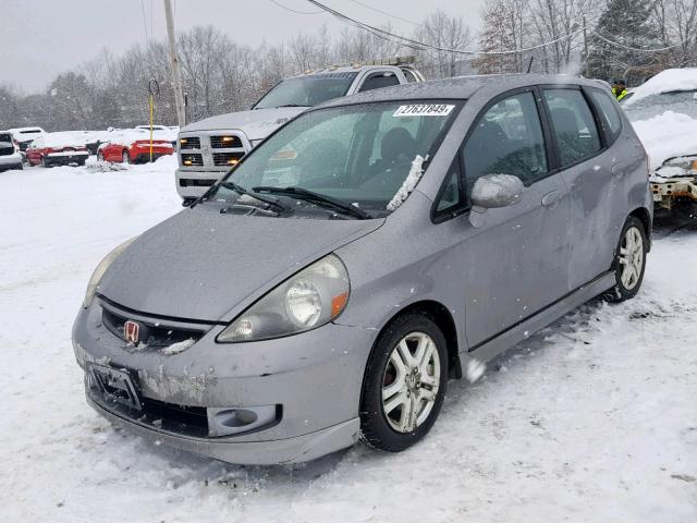 JHMGD38637S015456 - 2007 HONDA FIT S SILVER photo 2