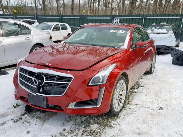 1G6AX5SX0E0190755 - 2014 CADILLAC CTS LUXURY RED photo 2