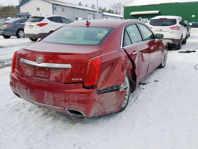 1G6AX5SX0E0190755 - 2014 CADILLAC CTS LUXURY RED photo 4