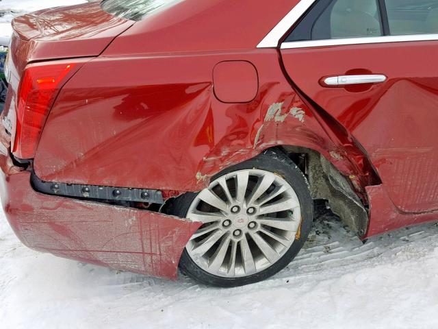 1G6AX5SX0E0190755 - 2014 CADILLAC CTS LUXURY RED photo 9