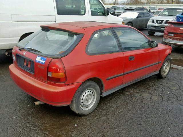 2HGEJ6349TH126900 - 1996 HONDA CIVIC DX RED photo 4