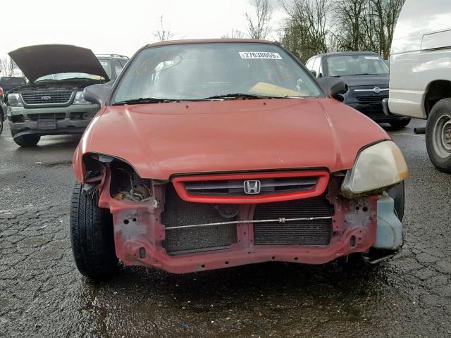 2HGEJ6349TH126900 - 1996 HONDA CIVIC DX RED photo 9