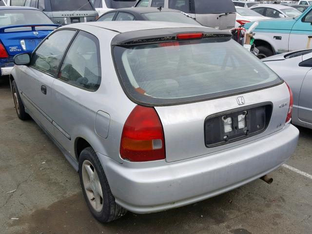 2HGEJ6321TH101827 - 1996 HONDA CIVIC CX GRAY photo 3