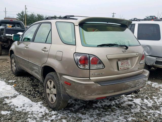 JTJHF10U110183529 - 2001 LEXUS RX 300 BEIGE photo 3