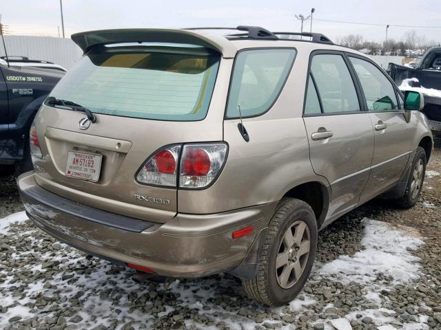 JTJHF10U110183529 - 2001 LEXUS RX 300 BEIGE photo 4