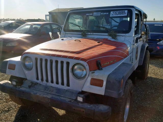 1J4FY29P0VP453588 - 1997 JEEP WRANGLER / WHITE photo 2