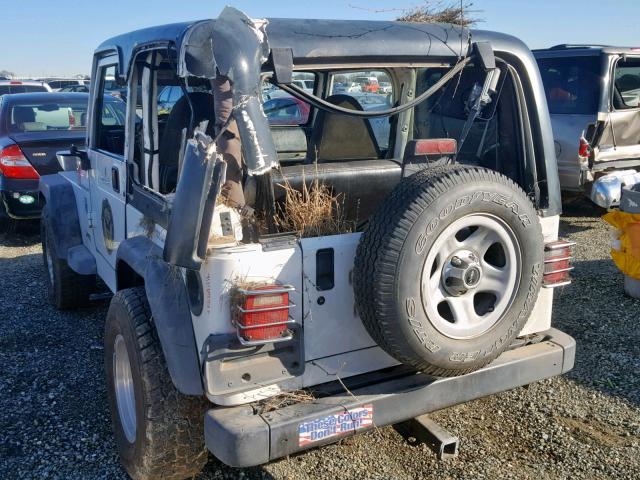 1J4FY29P0VP453588 - 1997 JEEP WRANGLER / WHITE photo 3