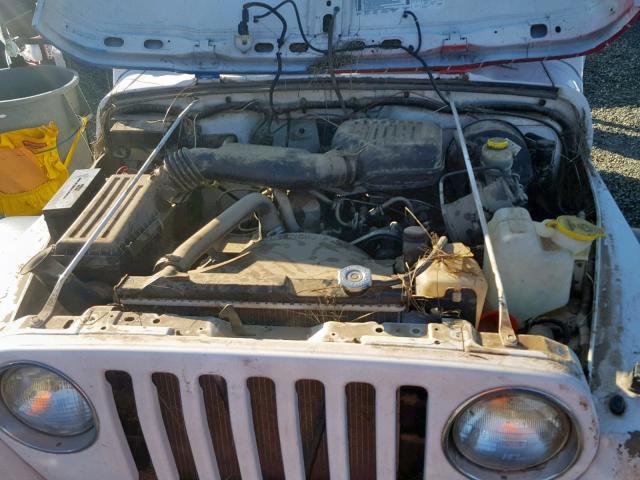 1J4FY29P0VP453588 - 1997 JEEP WRANGLER / WHITE photo 7