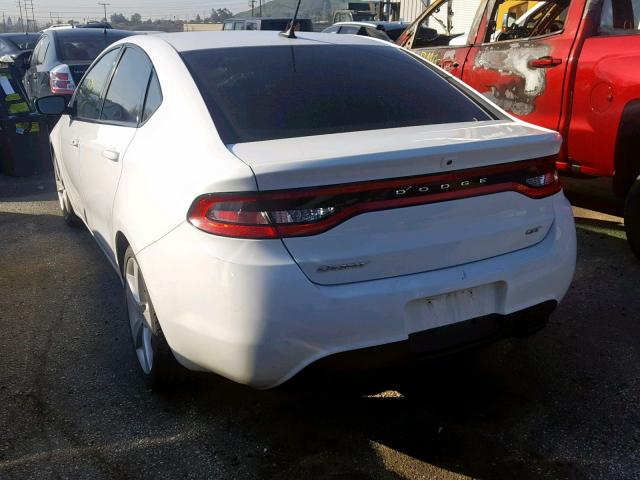 1C3CDFEB5ED826720 - 2014 DODGE DART GT WHITE photo 3