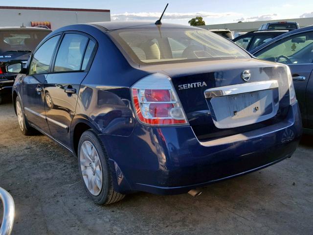 3N1AB6AP2AL645690 - 2010 NISSAN SENTRA 2.0 BLUE photo 3