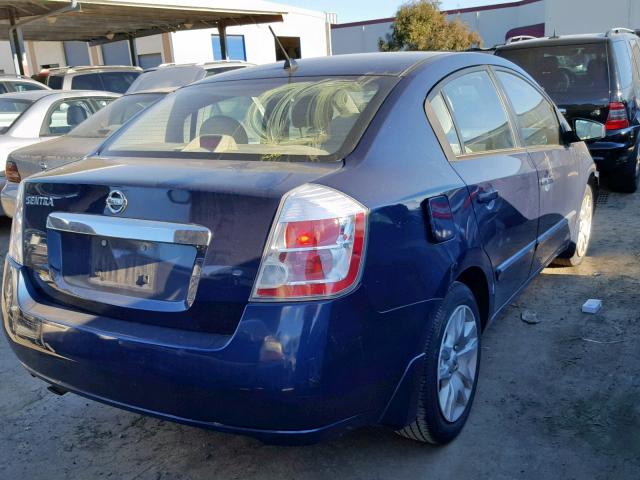 3N1AB6AP2AL645690 - 2010 NISSAN SENTRA 2.0 BLUE photo 4