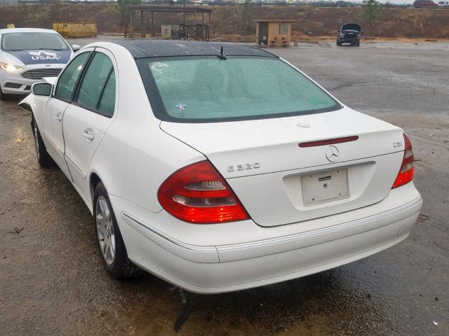 WDBUF26J06A955328 - 2006 MERCEDES-BENZ E 320 CDI WHITE photo 3