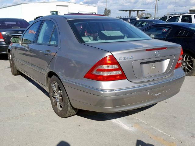 WDBRF61J34F531534 - 2004 MERCEDES-BENZ C 240 SILVER photo 3