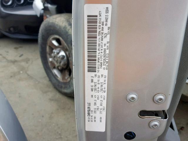 3D7KS28L99G549949 - 2009 DODGE RAM 2500 SILVER photo 10