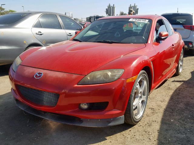 JM1FE17N640131457 - 2004 MAZDA RX8 RED photo 2