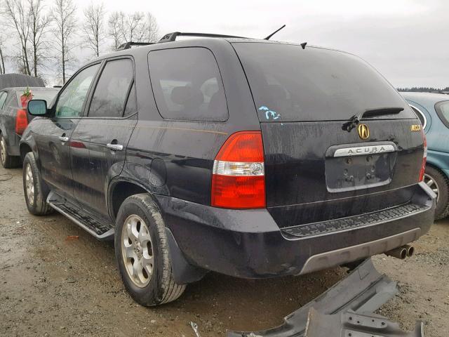 2HNYD18862H539917 - 2002 ACURA MDX TOURIN BLACK photo 3