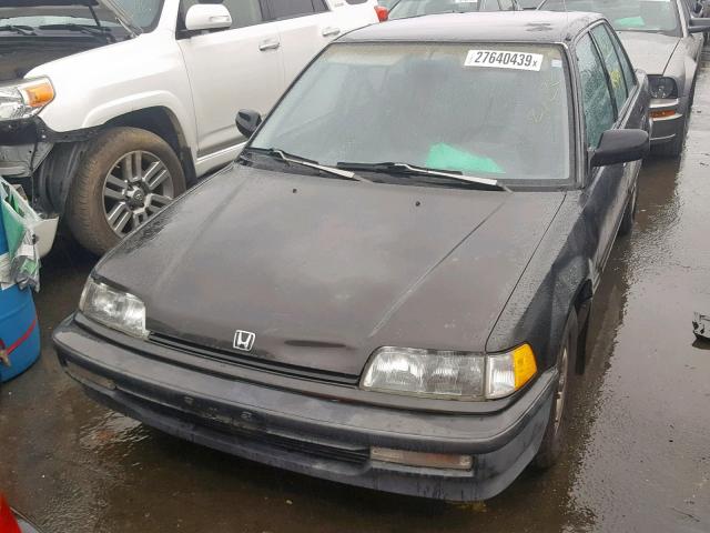 JHMED3547MS012128 - 1991 HONDA CIVIC DX GRAY photo 2