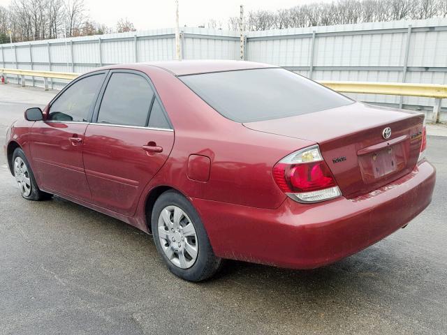 4T1BE32K15U093410 - 2005 TOYOTA CAMRY LE MAROON photo 3