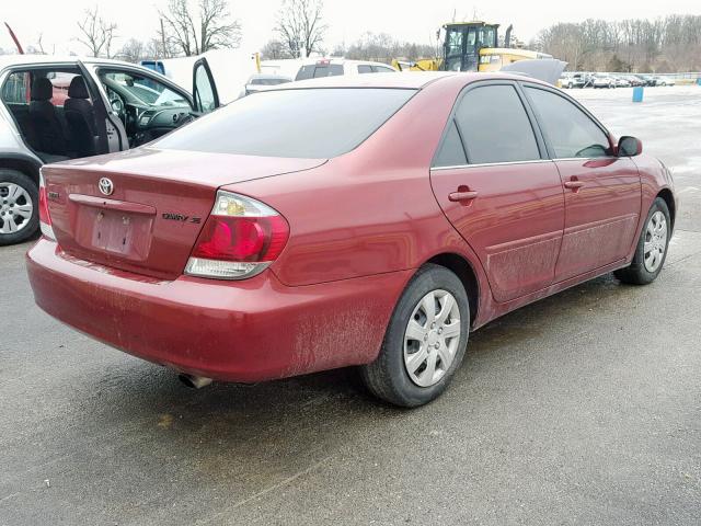 4T1BE32K15U093410 - 2005 TOYOTA CAMRY LE MAROON photo 4