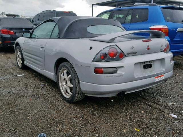 4A3AE55H51E001213 - 2001 MITSUBISHI ECLIPSE SP SILVER photo 3