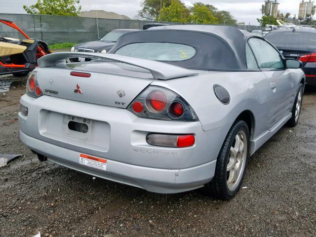 4A3AE55H51E001213 - 2001 MITSUBISHI ECLIPSE SP SILVER photo 4