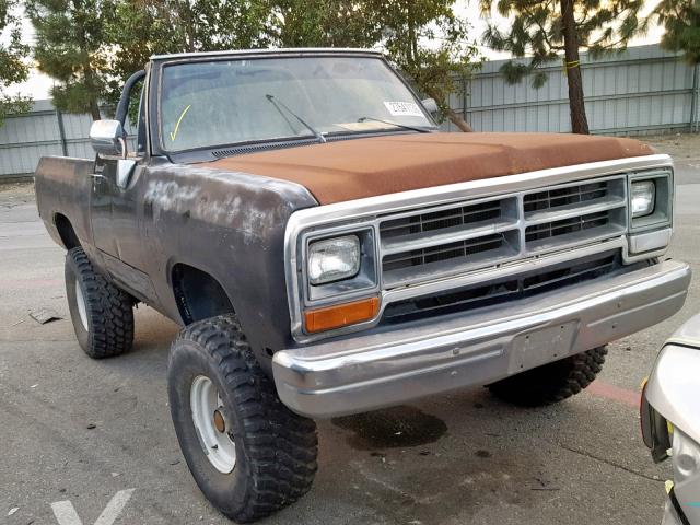 3B4GW12TXGM600510 - 1986 DODGE RAMCHARGER BLACK photo 1