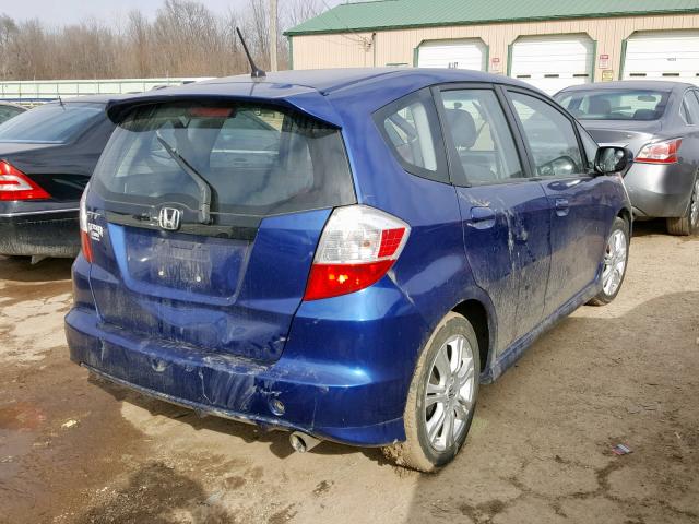 JHMGE88459S007709 - 2009 HONDA FIT SPORT BLUE photo 4