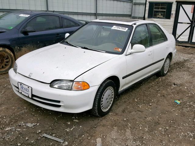 1HMEH9695SS009937 - 1995 HONDA CIVIC WHITE photo 2