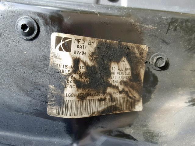 1G8AJ52F04Z226339 - 2004 SATURN ION LEVEL SILVER photo 10