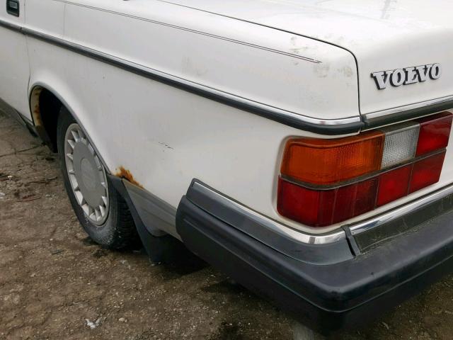 YV1AA8848M1431543 - 1991 VOLVO 240 WHITE photo 9