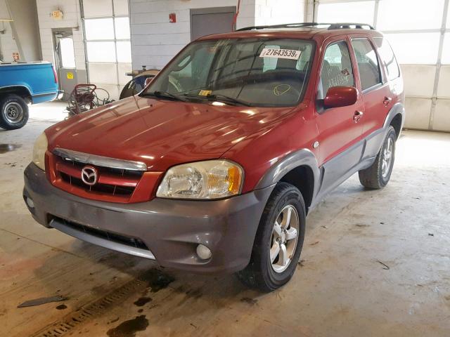 4F2CZ04105KM37014 - 2005 MAZDA TRIBUTE S BURGUNDY photo 2