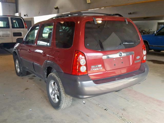 4F2CZ04105KM37014 - 2005 MAZDA TRIBUTE S BURGUNDY photo 3