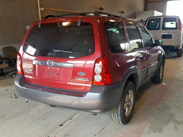 4F2CZ04105KM37014 - 2005 MAZDA TRIBUTE S BURGUNDY photo 4