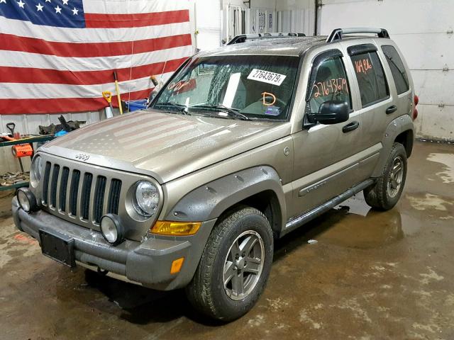 1J4GL38K65W539492 - 2005 JEEP LIBERTY RE TAN photo 2