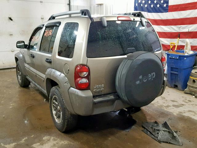 1J4GL38K65W539492 - 2005 JEEP LIBERTY RE TAN photo 3