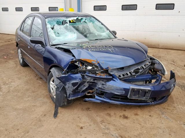 2HGES16375H016899 - 2005 HONDA CIVIC DX V BLUE photo 1